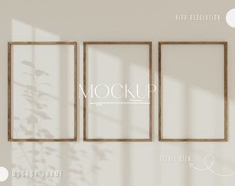 Wood Frame Mockup Set: Vertical 2x3 Ratio (PSD)