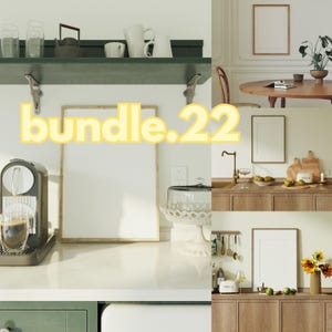 22 Wood Frame Mockup Bundle: Wall Art Display (PSD, JPEG)