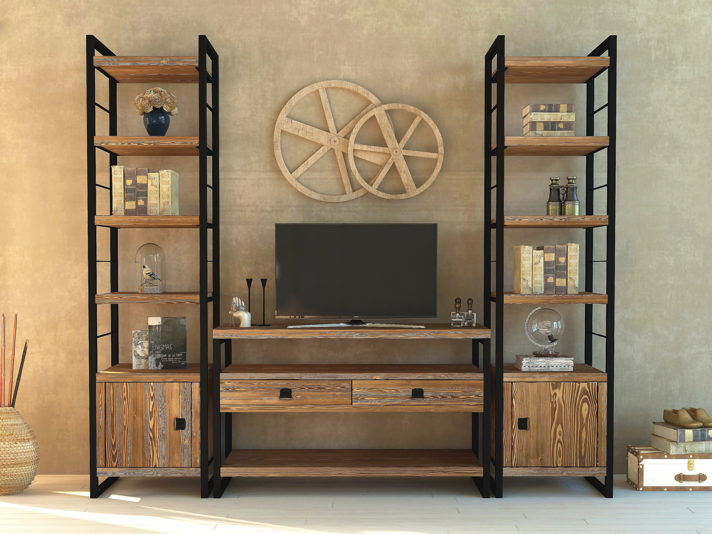 Industrial tv wall deals unit