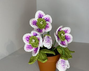 Hellebore crochet pattern, crochet pattern, pattern for hellebore plant, pdf crochet pattern