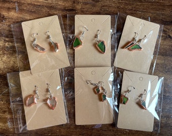 Sea glass earrings, dangling earring with sea glass, drop earrings sea glass, sea glass drop earrings