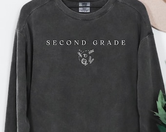Second Grade Shirt, Retro Second Grade Teacher Shirt, 2nd Grade Team Shirts, Back to School Shirt, Kids First Day of Second Grade Tee Q054
