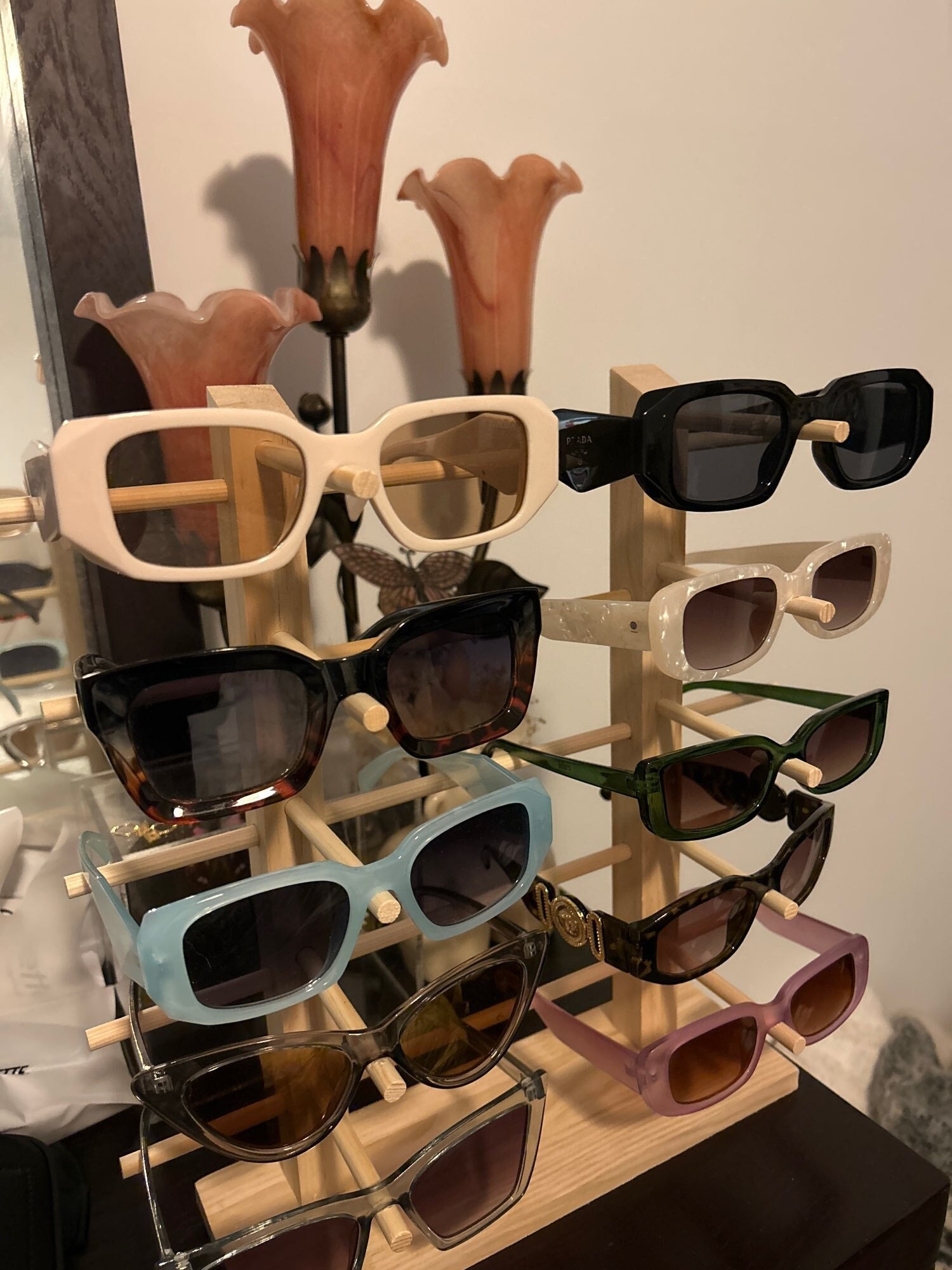Awesome Sunglasses Holder handmade Glasses Organizer bambooleather