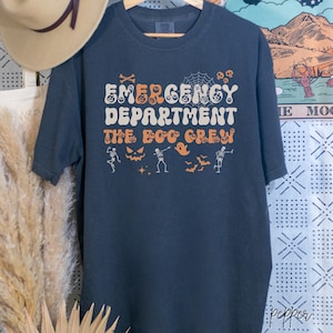 Emergency Department Halloween Shirt, Spooky Er Nurse Shirt, Emergency Department The Boo Crew T-Shirt, Emergency Room Shirt, Er Dept T P086