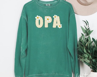 Floral OPA Shirt, Cute Opa Gift, Grandpa Father's Day Gift for Opa, Grandpa Christmas Gift, Grandpa Birthday Gift, German Grandpa Shirt Q099
