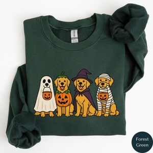 Cute Golden Retriever Ghost Shirt, Halloween Shirt, Ghost Dog Shirt, Halloween Dog Shirt, Pumpkin Shirt, Spooky Season, Dog Lover Gift M061