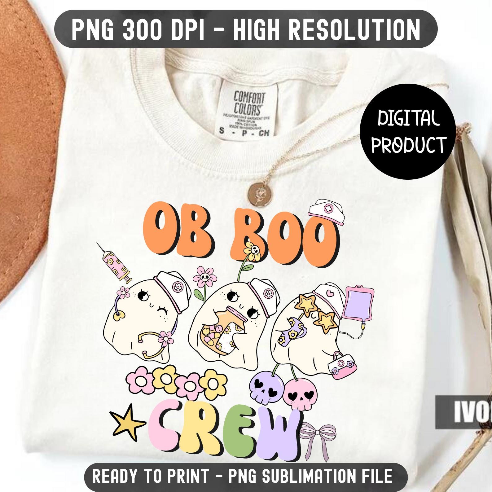 OB-GYN the Boo Crew Png, Funny OB Halloween Png, Ob-gyn Clipart ...