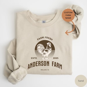 Custom Farm Sweatshirt, Garden Sweater, Chicken Sweater, Crazy Chicken lady, Gift for Chicken lover, Gardening Gift, Local Farm Gift, M009