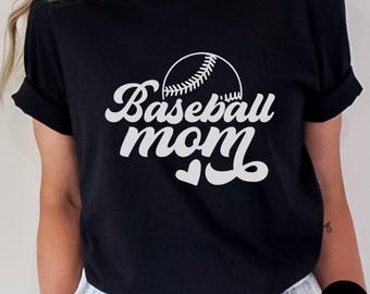野球試合日シャツ、T-ママシャツ、女性用野球シャツ、スポーツママシャツ、母の日ギフト、ファミリー野球Tシャツ、野球シーズン、N003