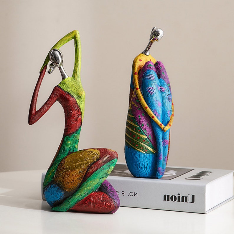 Resin Statue Abstract Art Woman Sculpture Figurines for Etsy