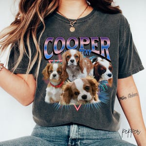 Custom Vintage Bootleg Pet Shirt, Personalized Dog Bootleg Rap Tee, Retro 90s Graphic Tee, Dog Lover Apparel, Custom Pet Face Design, P022