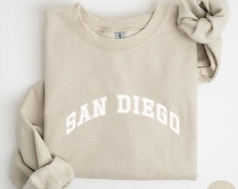 San Diego California Sweatshirt, Vintage California Crewneck, Downtown Skyline Sweatshirts, Vacation Souvenir Gift, San Diego Game Day, M022