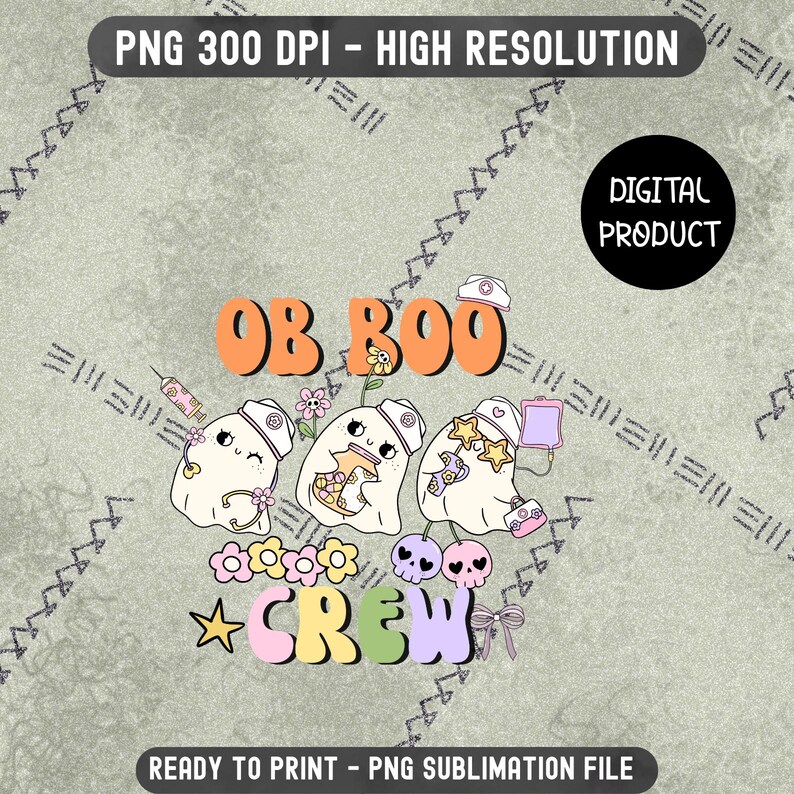 OB-GYN the Boo Crew Png, Funny OB Halloween Png, Ob-gyn Clipart ...
