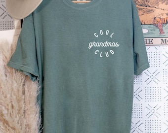 Camiseta del Club de Abuelas Comfort Colors®, para el Día de la Madre, para la Mejor Abuela, para la Abuela Genial, para la Nana, Regalo de un Nieto, P079