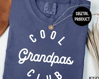 Club de Abuelos Geniales PNG, Diseños Digitales para el Día del Padre, Mejor Abuelo PNG, Descarga Instantánea, Diseño de Sublimación para Abuelos, Revelación de Embarazo