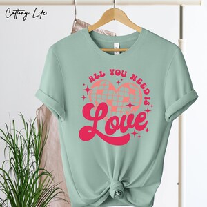 Love Shirt, Love Valentines Day Tshirt, Valentines Day Gift, Cute Valentine Shirt, Valentines Day Sweatshirt Love Heart Tee Girlfriend Shirt