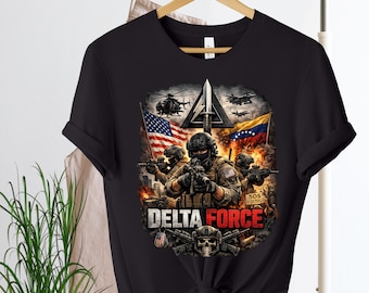 Delta Force Shirt, Usa Venezuella T-Shirt, Special Forces Tee, Tactical Soldier Shirt, Patriotic Military Shirt, Veteran Gift