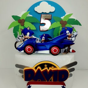 Sonic Cake Topper / Sonic Birthday / Sonic Party