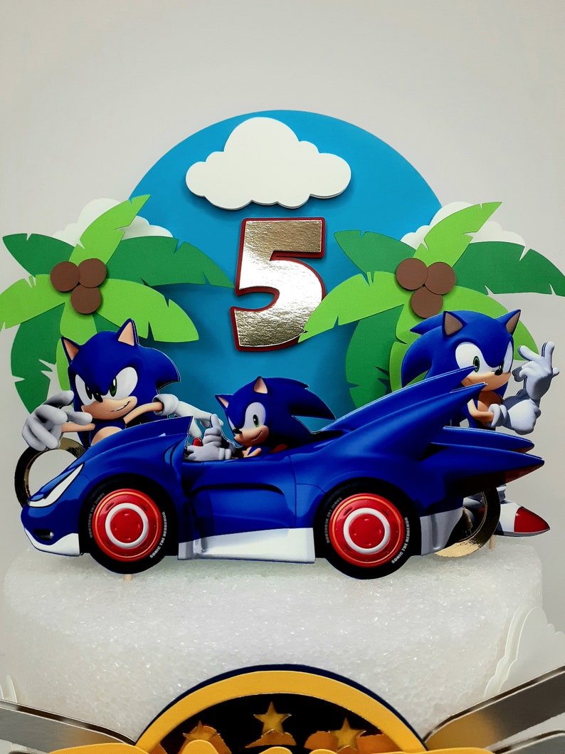 Sonic Cake Topper / Sonic Birthday / Sonic Party Etsy