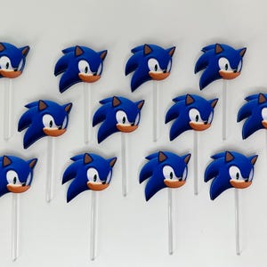 Sonic Cupcake Toppers / Knuckles Cupcake Toppers / Tails Cupcake Toppers / Sonic Party / Sonic Birthday Party