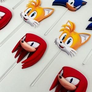 Sonic Cupcake Toppers / Knuckles Cupcake Toppers / Tails Cupcake ...