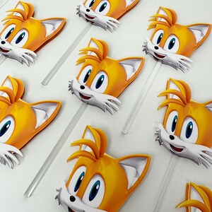 Sonic Cupcake Toppers / Knuckles Cupcake Toppers / Tails Cupcake ...