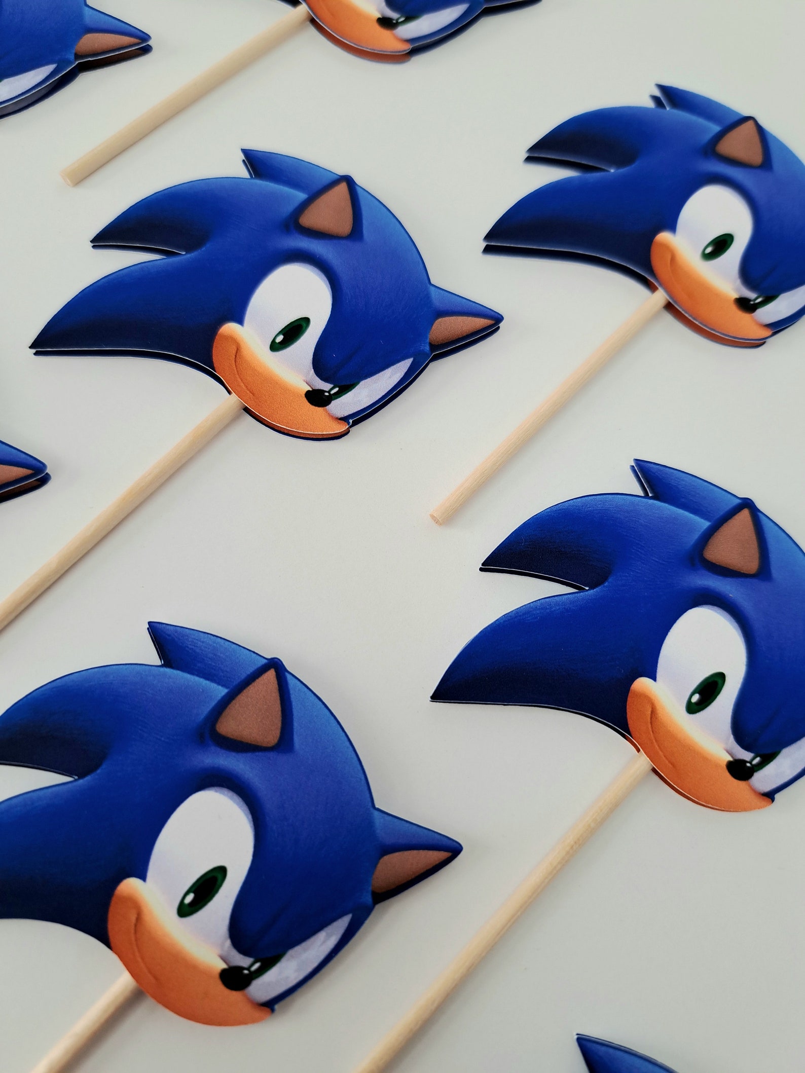 Sonic Cupcake Toppers / Sonic Party / Sonic Birthday Party Etsy