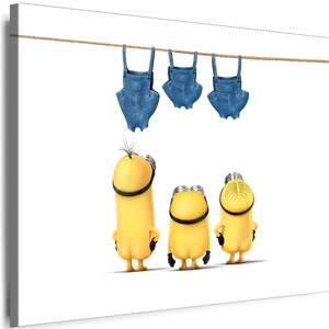Leinwand Bilder Minions Cartoons Film Kinderzimmer für Junge Mädchen Kunst Wandbilder