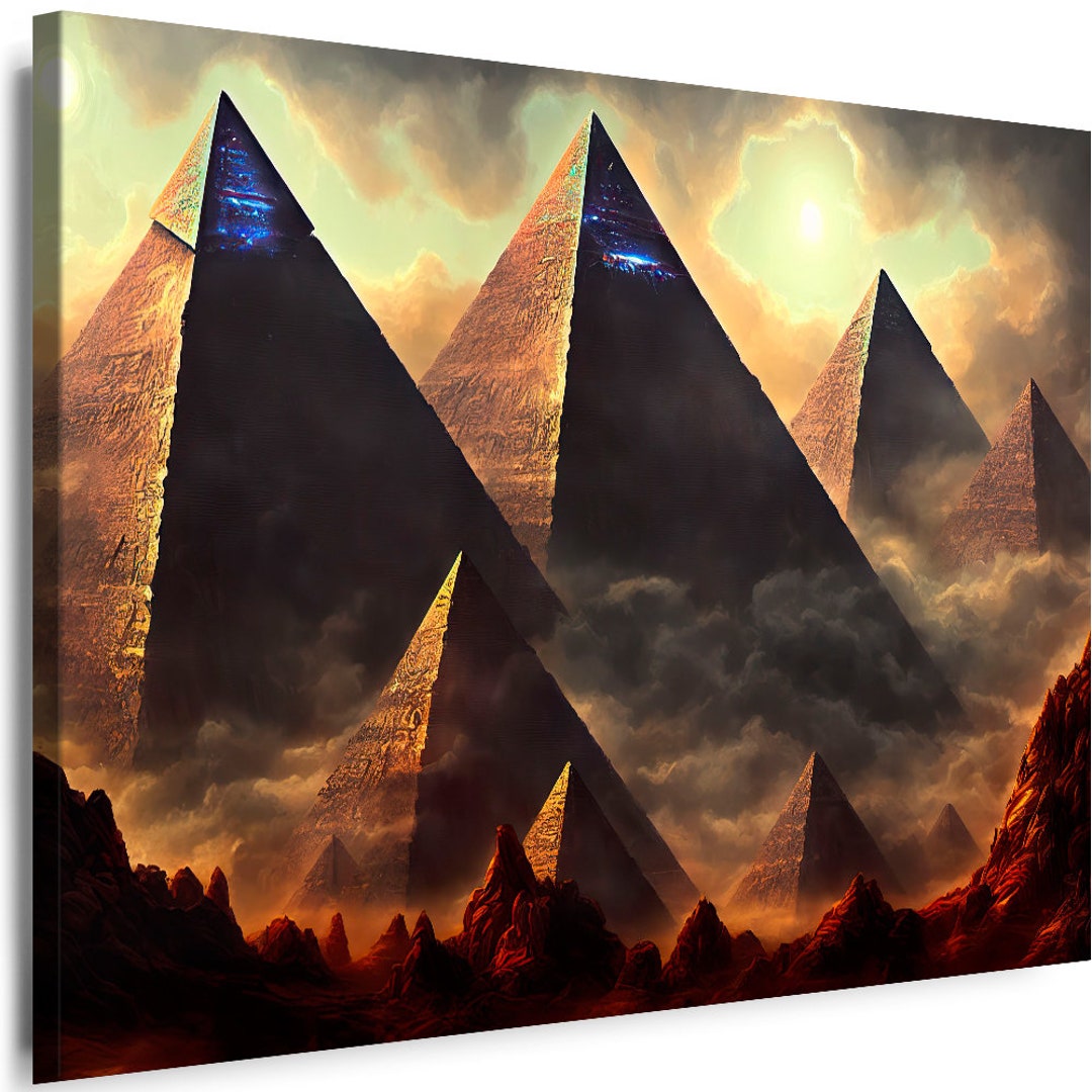 Wall Pictures Pyramids, Egypt Africa Art Canvas Pictures Premium Art ...