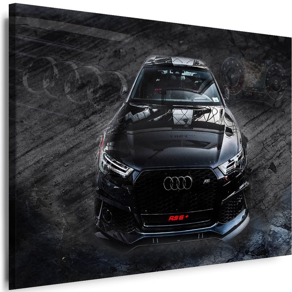 Leinwand Bilder Audi RS6 Sportwagen Auto Cars  Kunstdruck Wandbilder