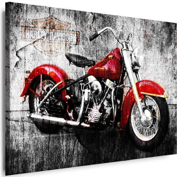 Leinwand Bilder Motorrad Harley Davidson Auto Kunst Wandbilder