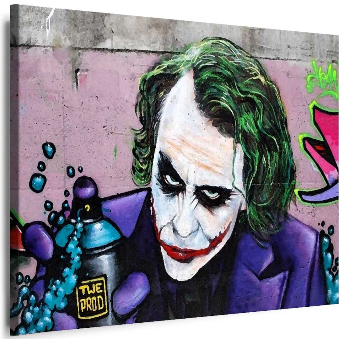 Canvas Pictures Joker Batman Graffiti Street Art Wall Pictures - Etsy