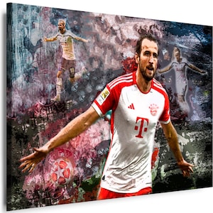 Leinwand Bilder Harry Kane Sport Fußball FC Bayern Kunstdruck Abstrakt Wandbilder
