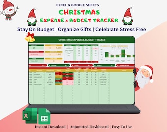 Christmas Budget Planner & Gift Tracker (Excel, Google Sheets)