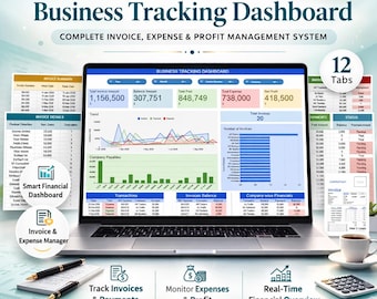 Client & Invoice Tracker Google Sheets Template, Invoice Payment Log Spreadsheet Small Business Bookkeeping CRM Freelancer Billing Organizer