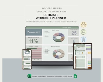 all-in-one fitness tracker | Fitness Tracker Spreadsheet | Weight Loss Tracker Exercise Log | Health & Wellness Fitness Journal