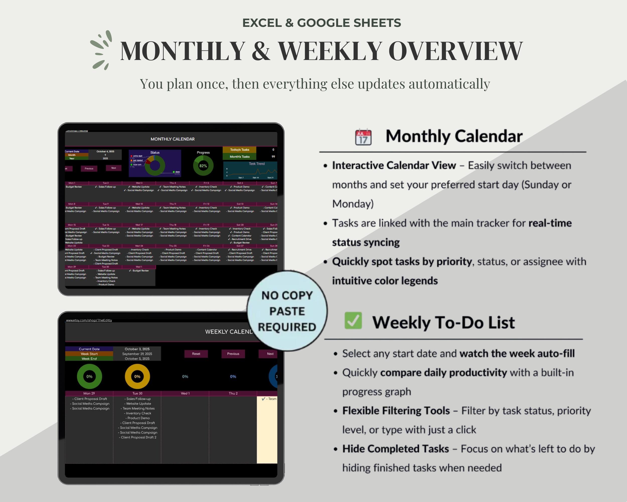 Project Management Spreadsheet Team Project Task Tracker Google Sheets ...