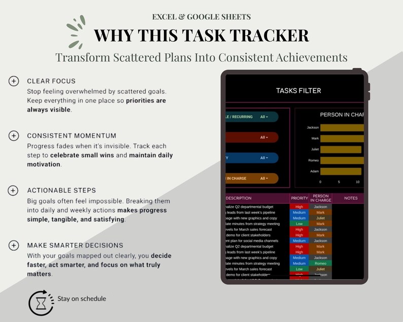 Project Management Spreadsheet Team Project Task Tracker Google Sheets ...