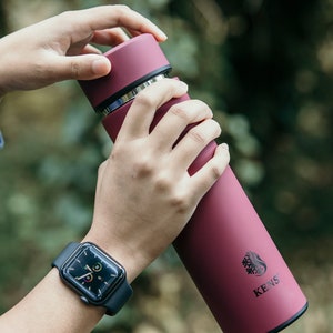 KENS Bottiglie d&#39;acqua isolate a taglio dritto Palestra Lavoro all&#39;aperto Borraccia sottovuoto a doppia parete