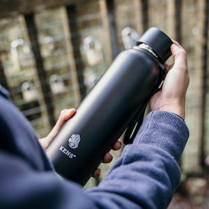 KENS Insulated Water Bottles Gym Outdoor Work Double Wall Vacuum Bottle with Handle
