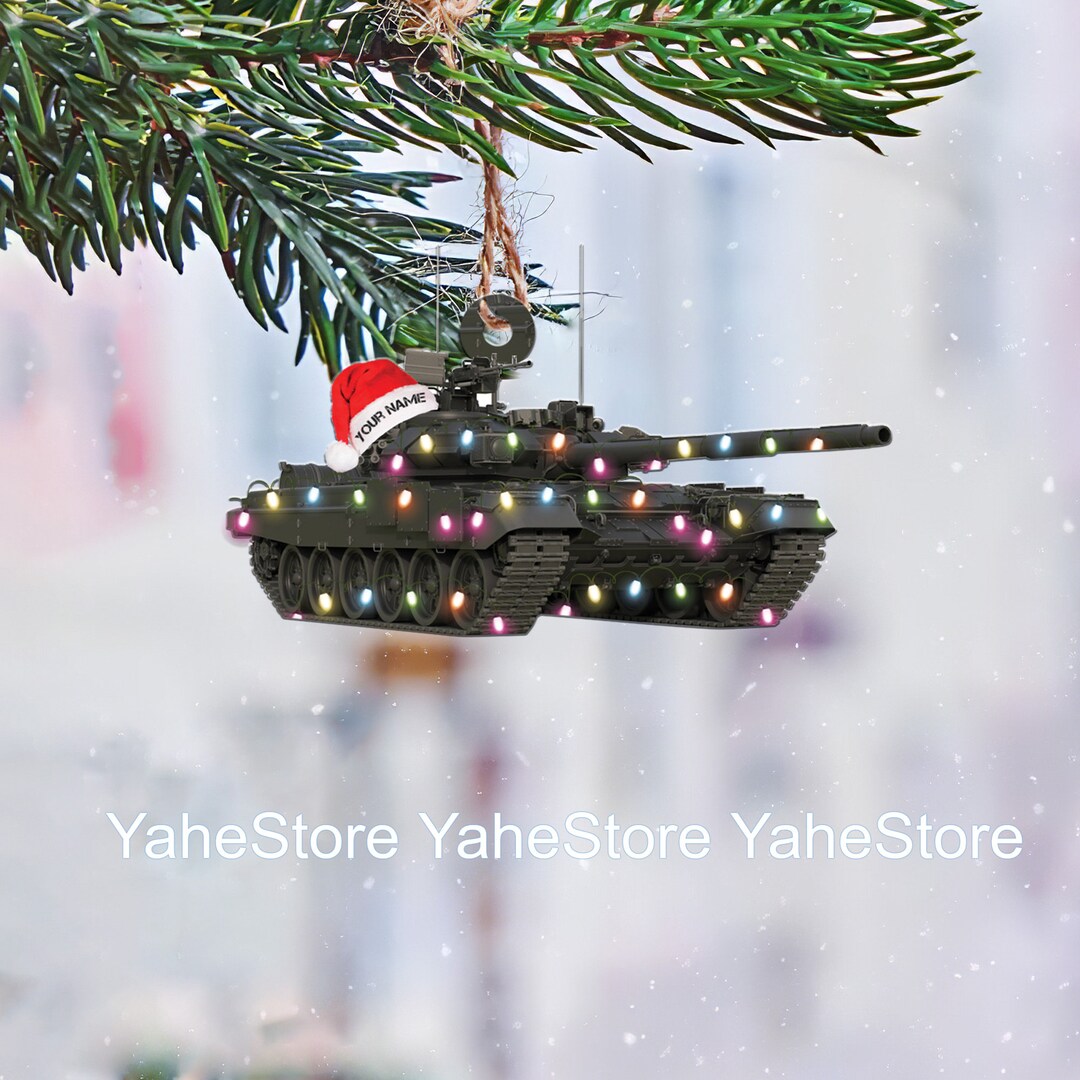 Personalized Army Tank Ornament Army Tank Christmas Ornament Etsy