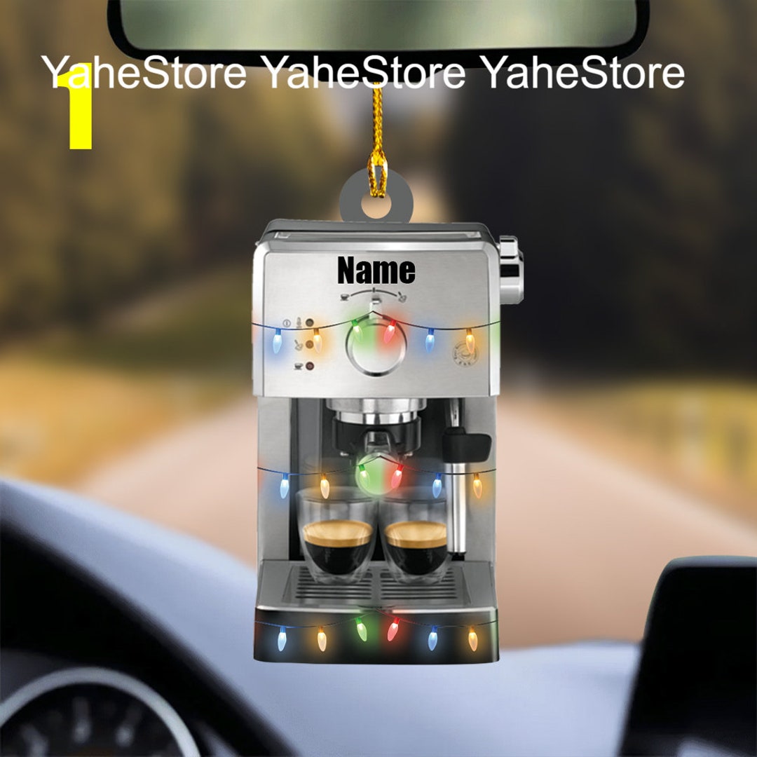 Personalized Coffee Machine Christmas Ornament Coffee Machine Etsy