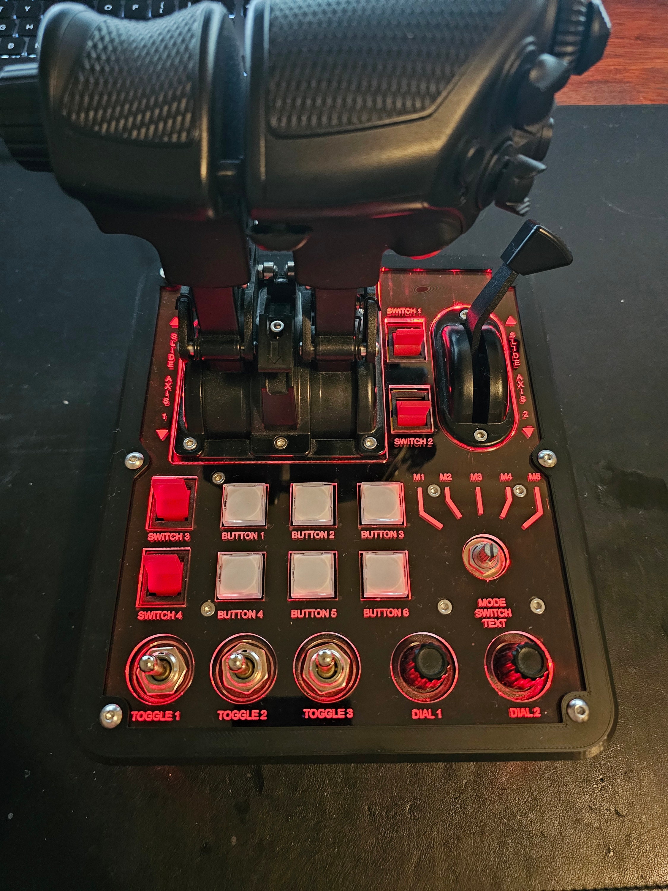 Virpil CM3 Throttle Customizable Illuminated Faceplate 