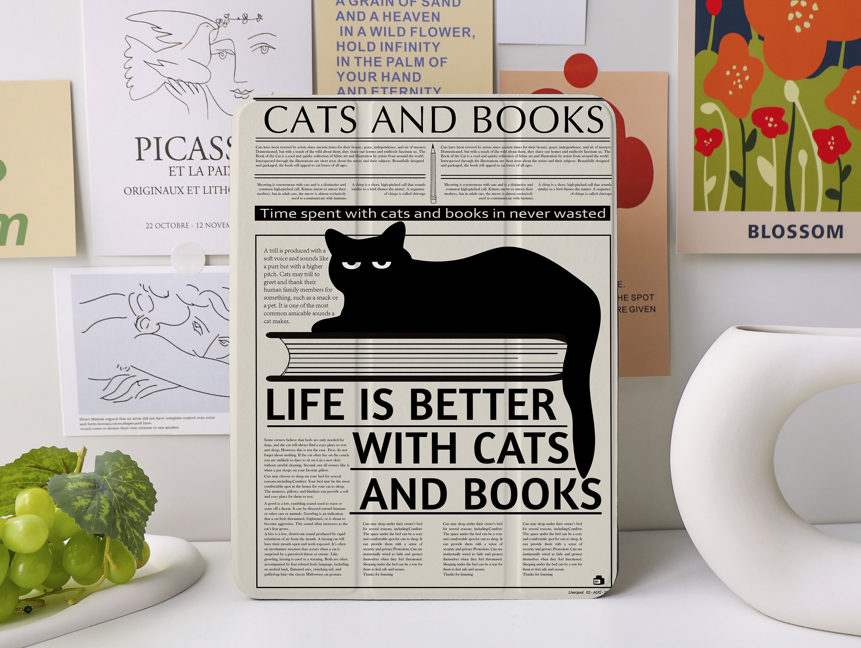 Black Cat iPad Case UK
