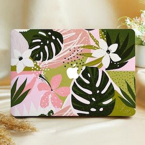 Rose Roze Monstera Gepersonaliseerde harde beschermhoes voor Macbook Pro 13 &quot;, 2022 M2 Air Pro, Laptop Hard Case voor 12/13/14/15/16 inch
