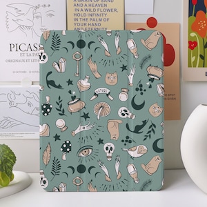 Little Green Witch iPad Case for iPad Air 4/5 iPad 10 10.9&quot; 2022 iPad Pro 12.9&#39;&#39; 2021 Pro 11&quot; 2022 iPad Mini 6/5/4, iPad cover