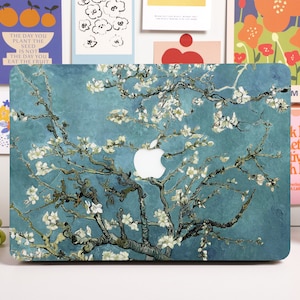 Apricot Blossom Painting Personalized Hard Protective Case for Macbook Pro 13”, 2022 M2 Air Pro, Laptop Hard Case for 12/13/14/15/16 inch