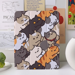Cats Cats iPad Case for iPad Air 4/5 iPad 10 10.9" 2022 iPad Pro 12.9'' 2021 Pro 11" 2022 iPad Mini 6/5/4, iPad cover