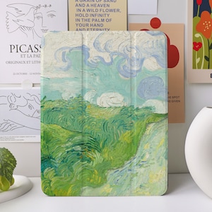 Spring Grassland Painting iPad Case pour iPad Air 4/5 iPad 10 10.9 » 2022 iPad Pro 12.9'' 2021 Pro 11 » 2022 iPad Mini 6/5/4, couverture iPad