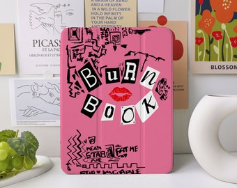 Burn Book iPad Funda para iPad Air 4/5 iPad 10 10.9" 2022 iPad Pro 12.9'' 2021 Pro 11" 2022 iPad Mini 6/5/4, cubierta de iPad